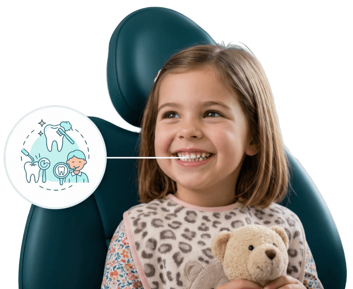 Child receiving friendly dental examination at York House Dental Practice