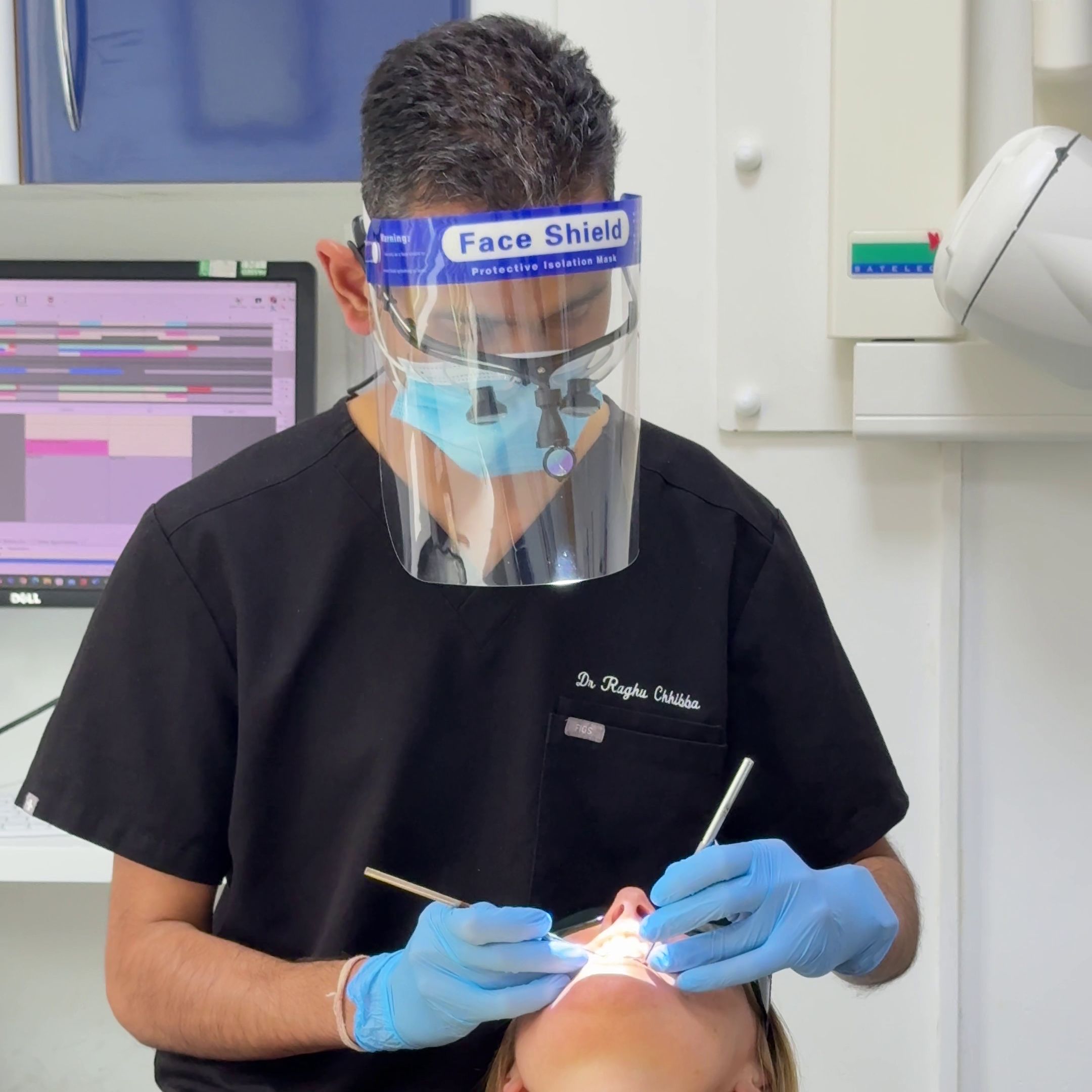 Patient receiving periodontal treatment at York House Dental Practice