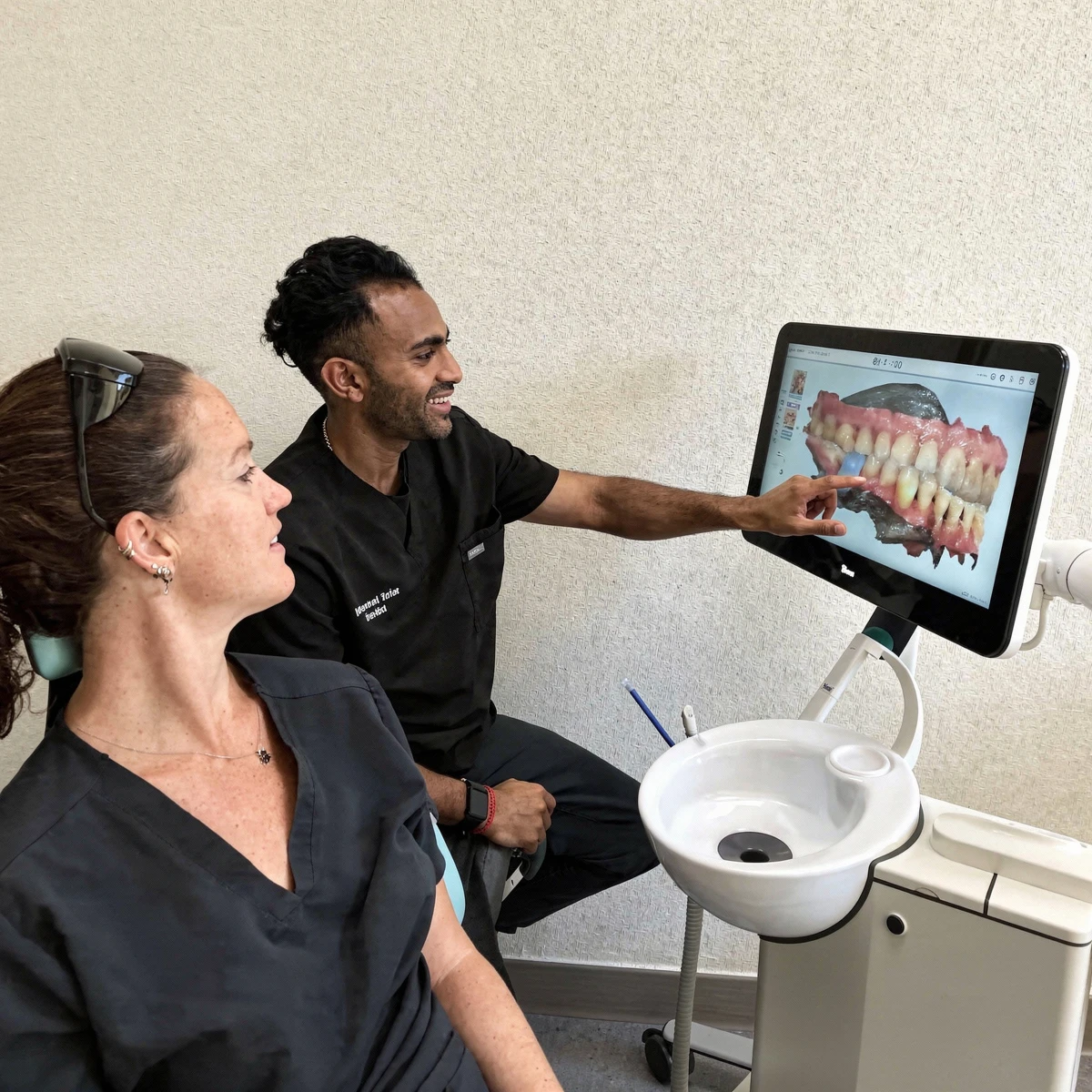 Our expert dental team working in a comfortable clinic