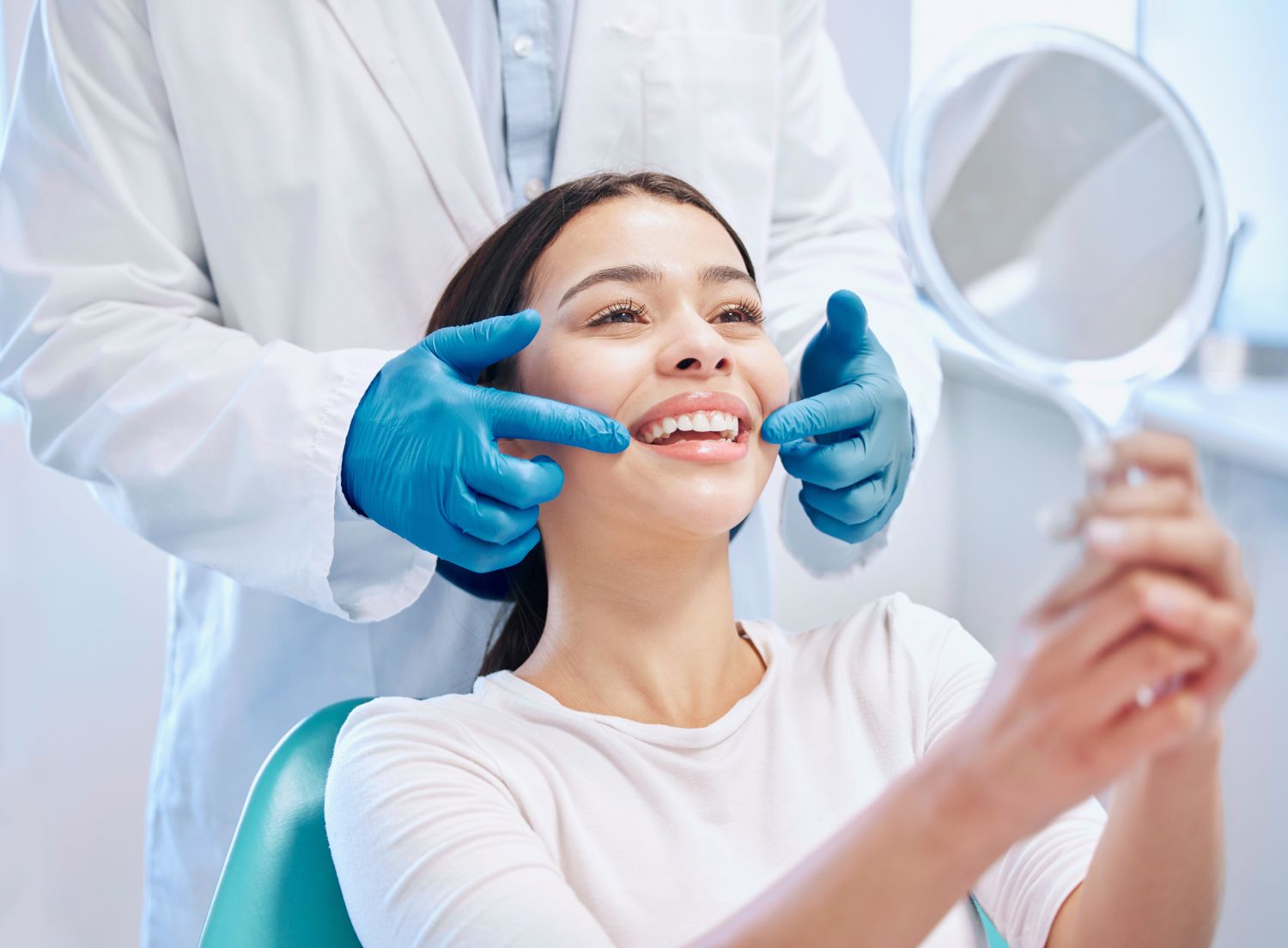 Dr Kaveet Patel performing a dental examination at York House Dental Practice